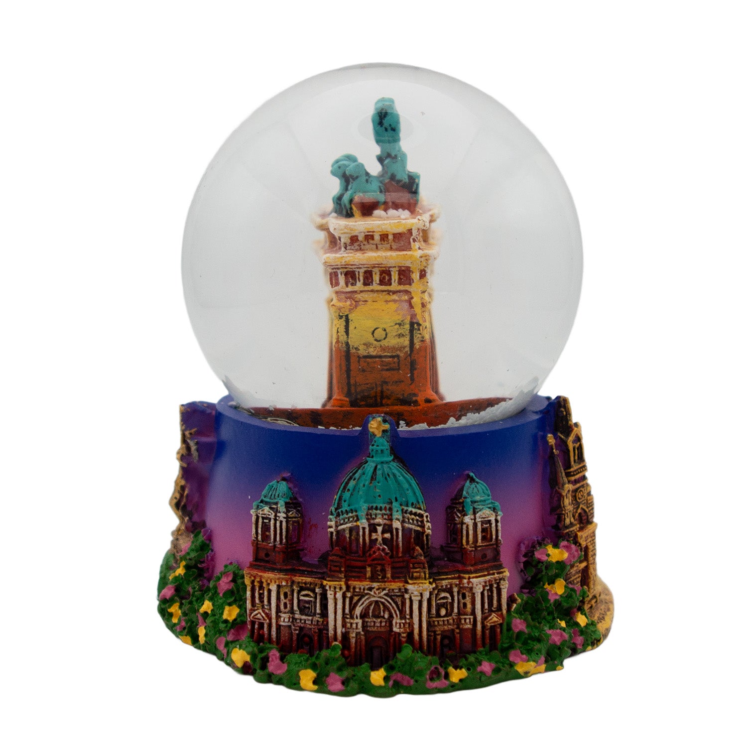 Schneekugel groß 6,5cm Brandenburger Tor Dämmerung