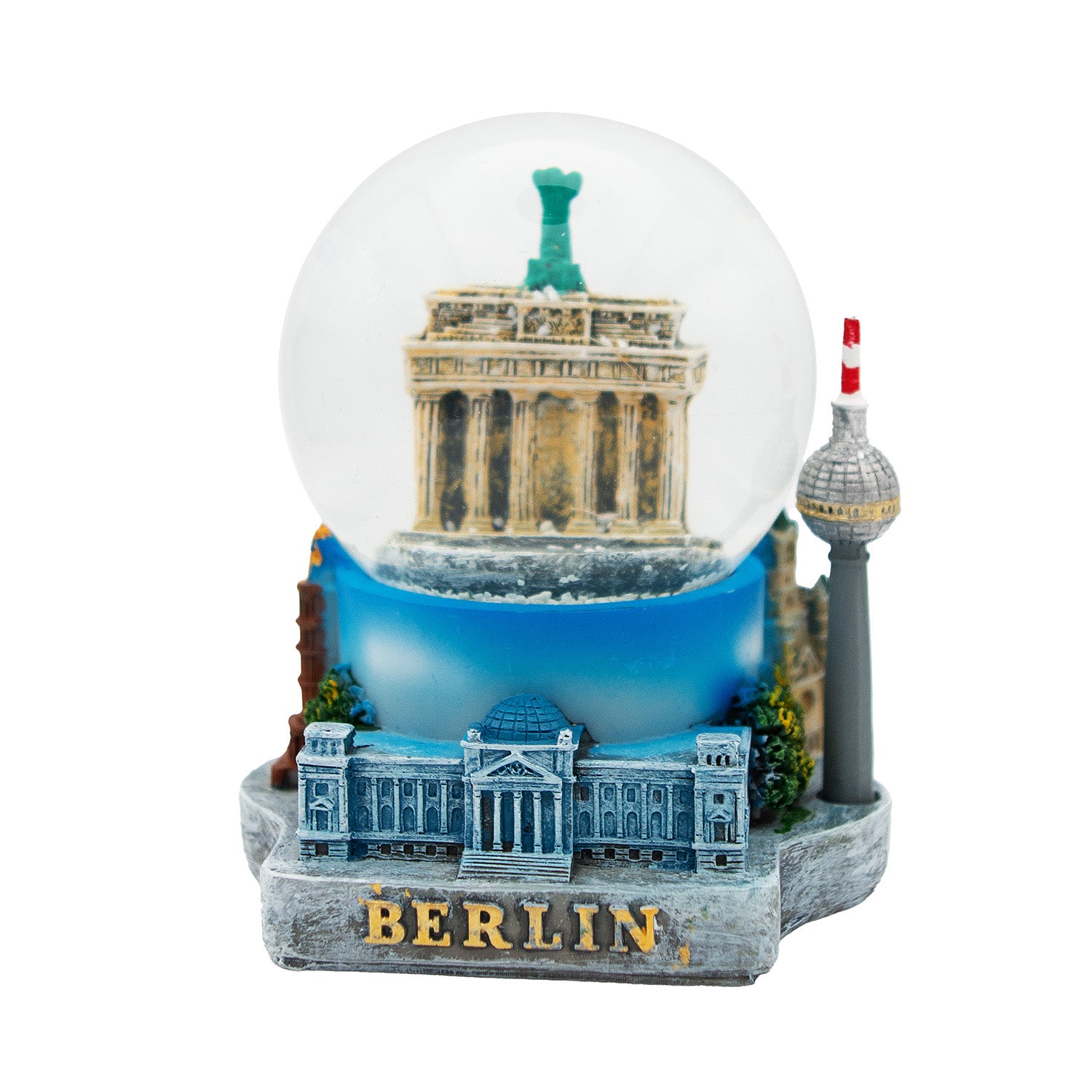 Schneekugel groß 6,5cm Brandenburger Tor Multi