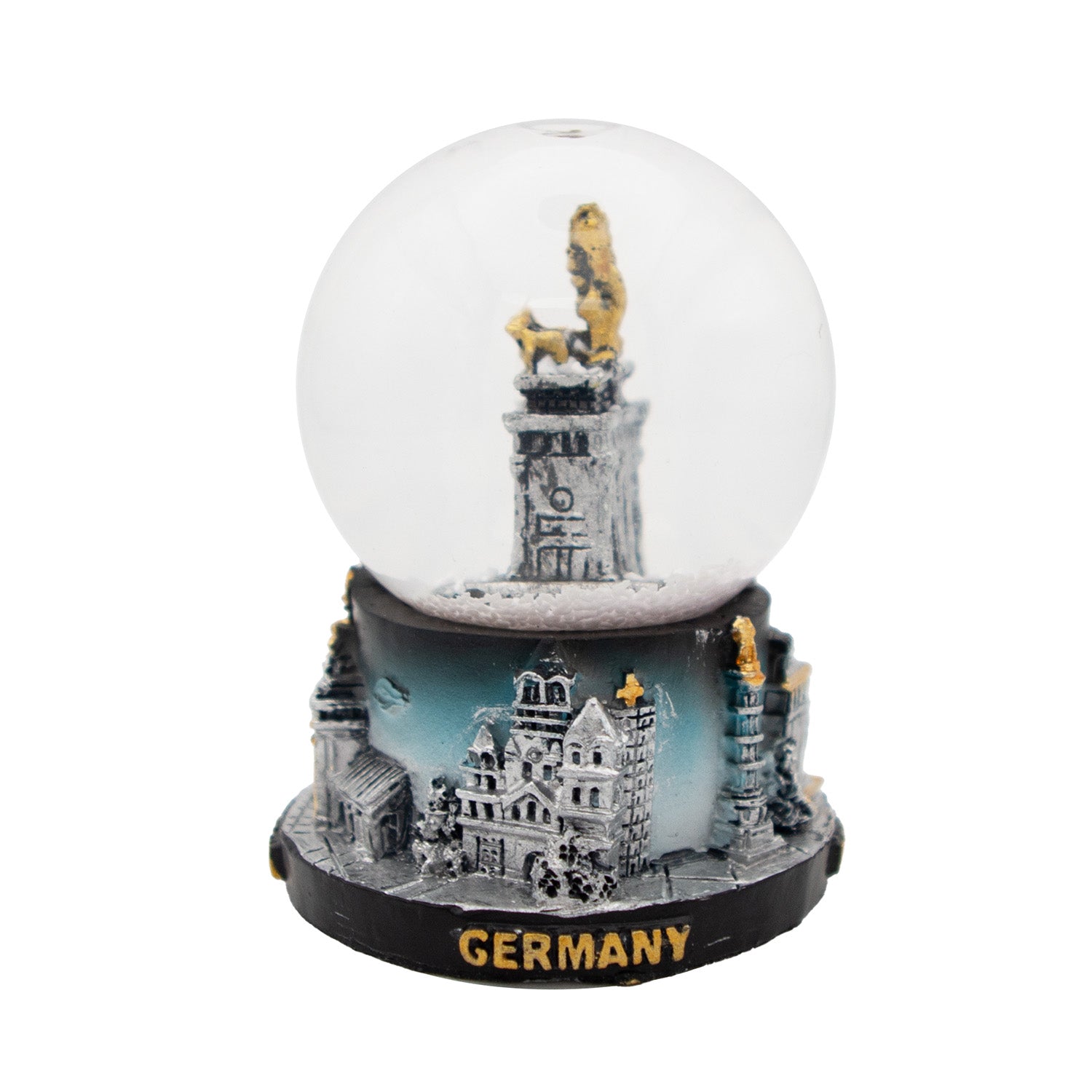 Schneekugel klein 4,5cm Brandenburger Tor silber