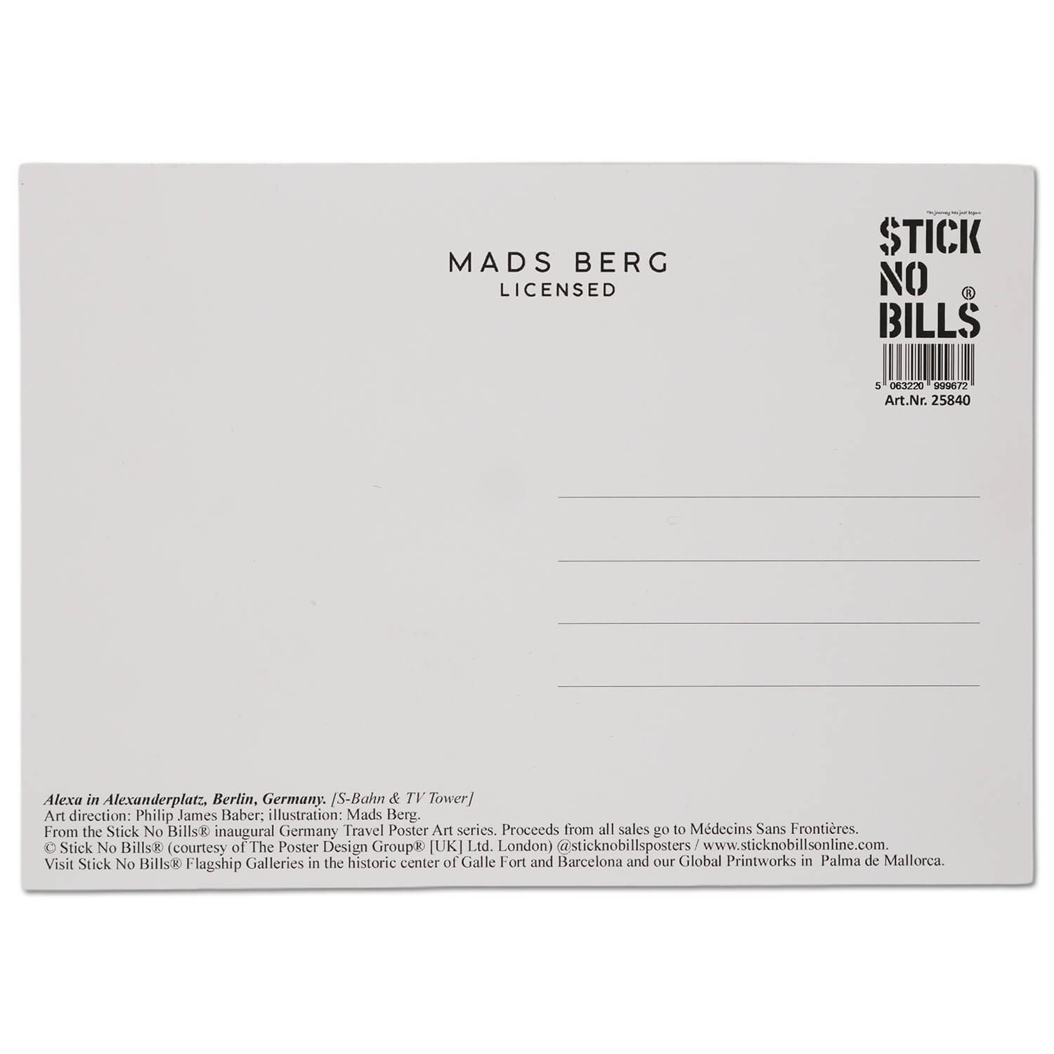 Stick No Bills® Stylische Berlin Postkarten Serie 12,7x17,7cm – Nostalgische Eleganz zum Versenden und Sammeln