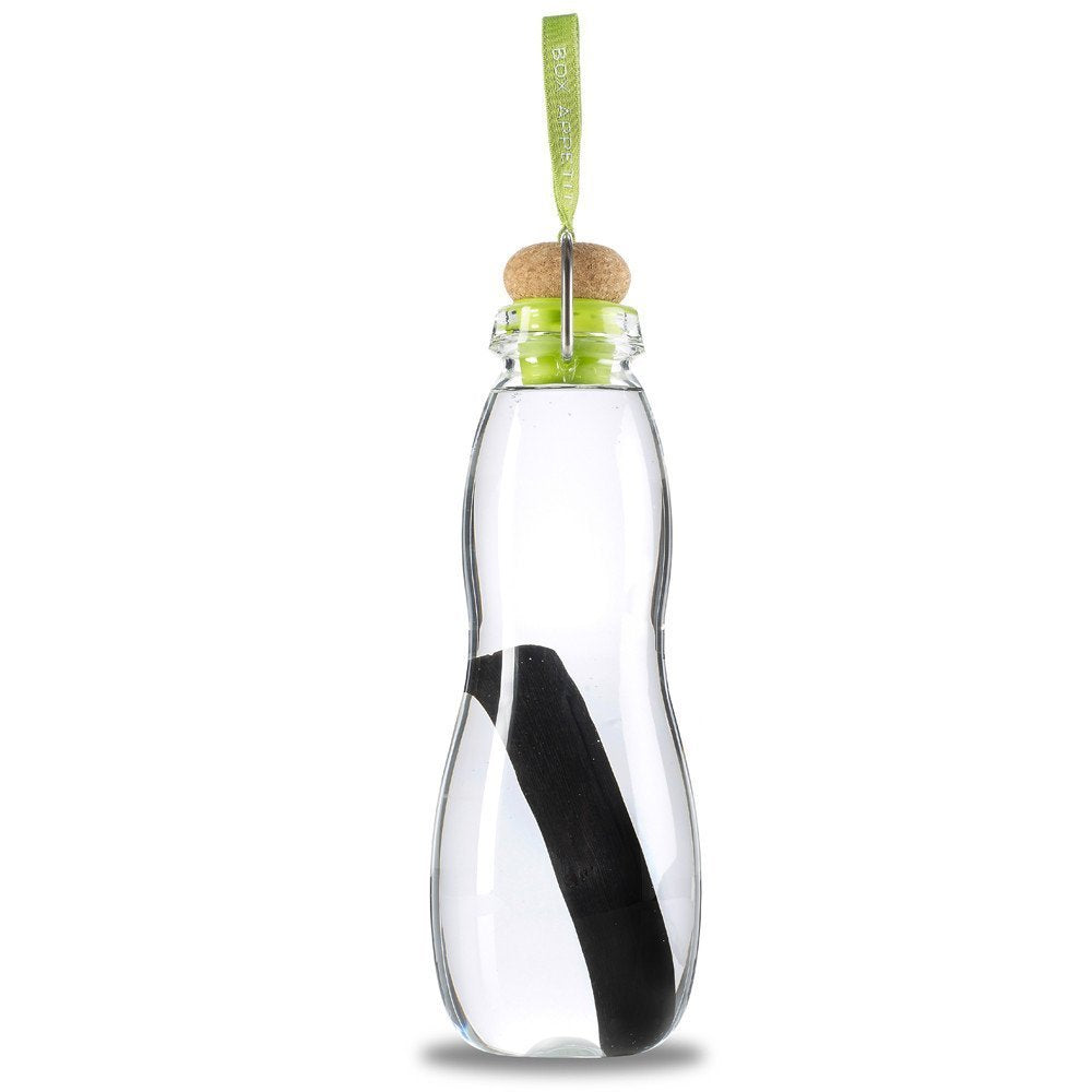 Eau-Good-Glas-Wasserflasche-von-Black+Blum-berlindeluxe-flaschen-gruen-schwarz