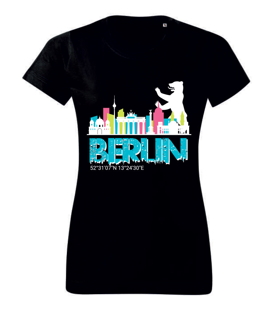 T-Shirt Damen "Skyline Berlin schwarz" von Robin Ruth