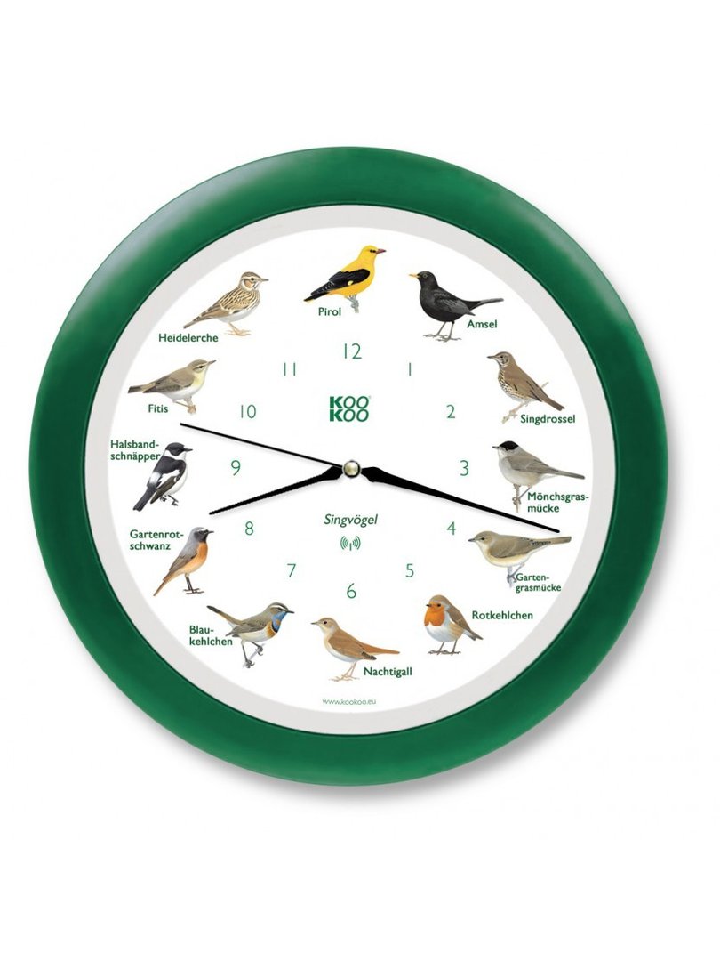 Singvögel-Uhr-KOOKOO-berlindeluxe-gruen-voegel