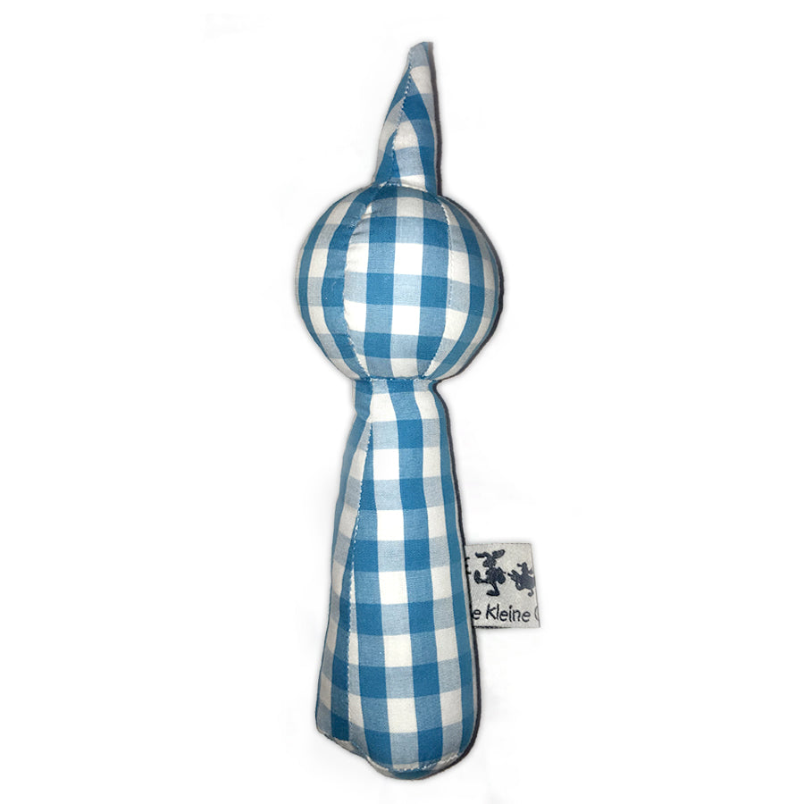 Baby rattle TV tower blue and white