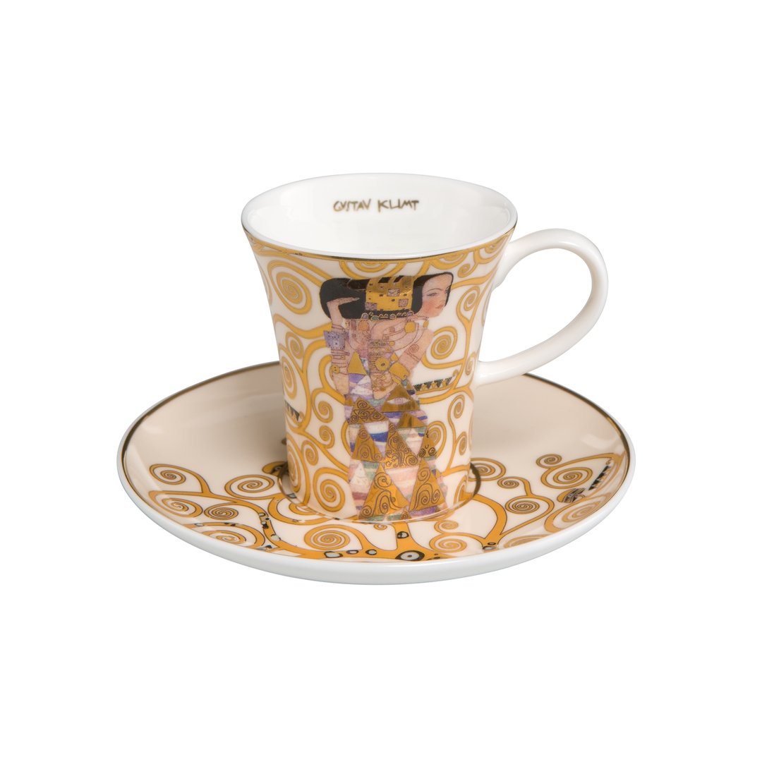 Klimt-Die-Erwartung-Espressotasse-berlindeluxe-frau-baum-golden
