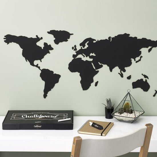 World map "Chalkboard Map" cork