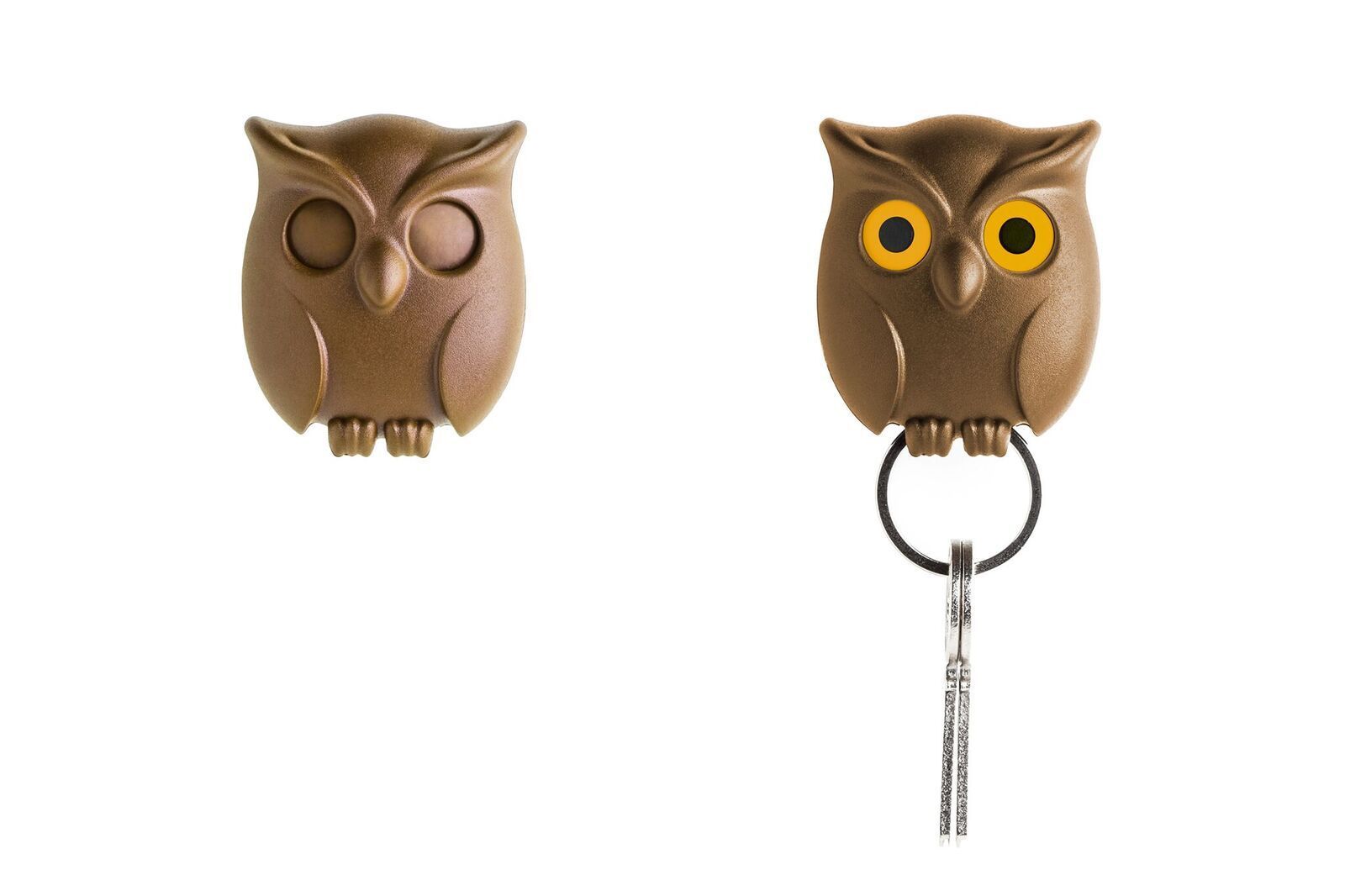 Key holder owl brown