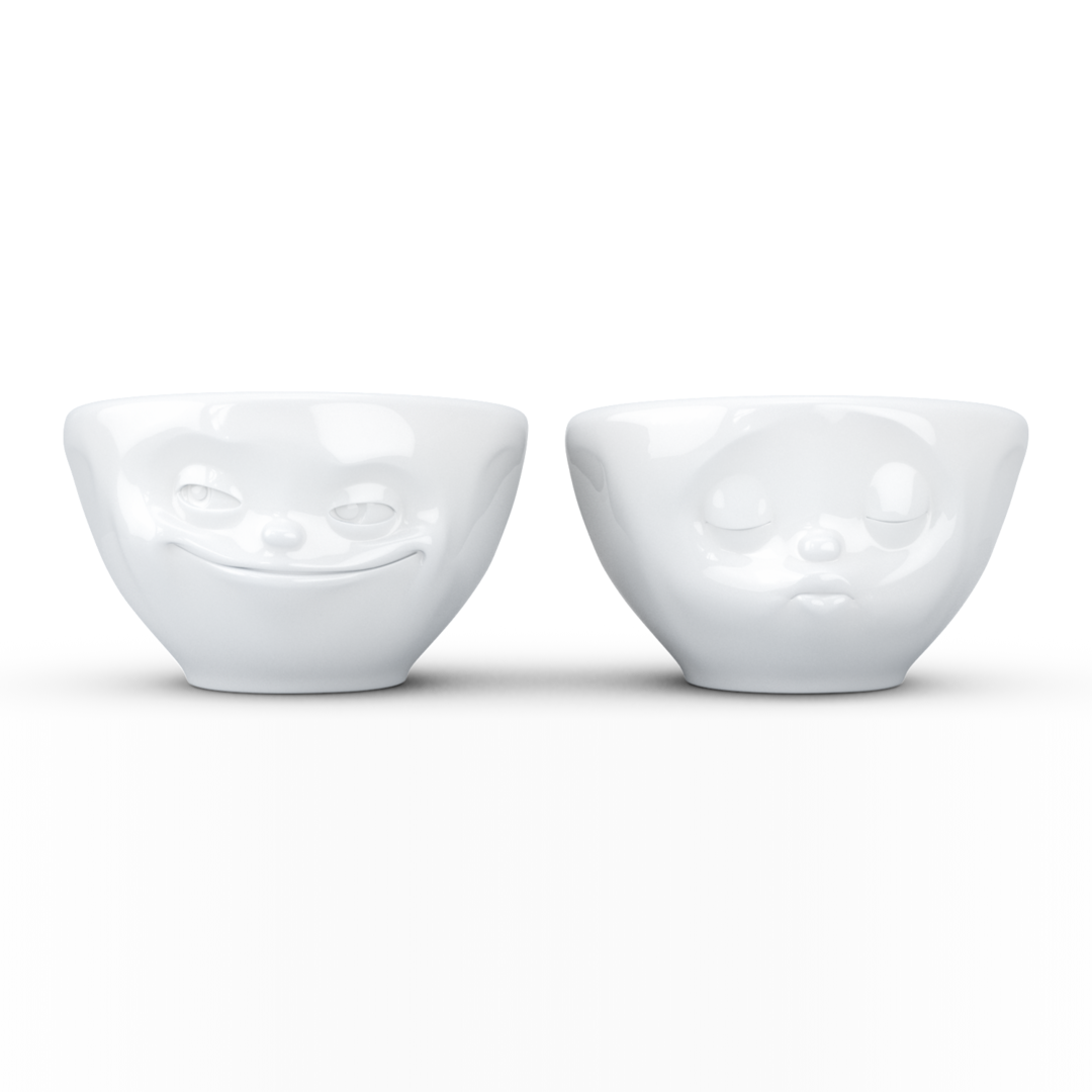 Dip bowl set no.1 - grinning &amp; kissing - TV cups