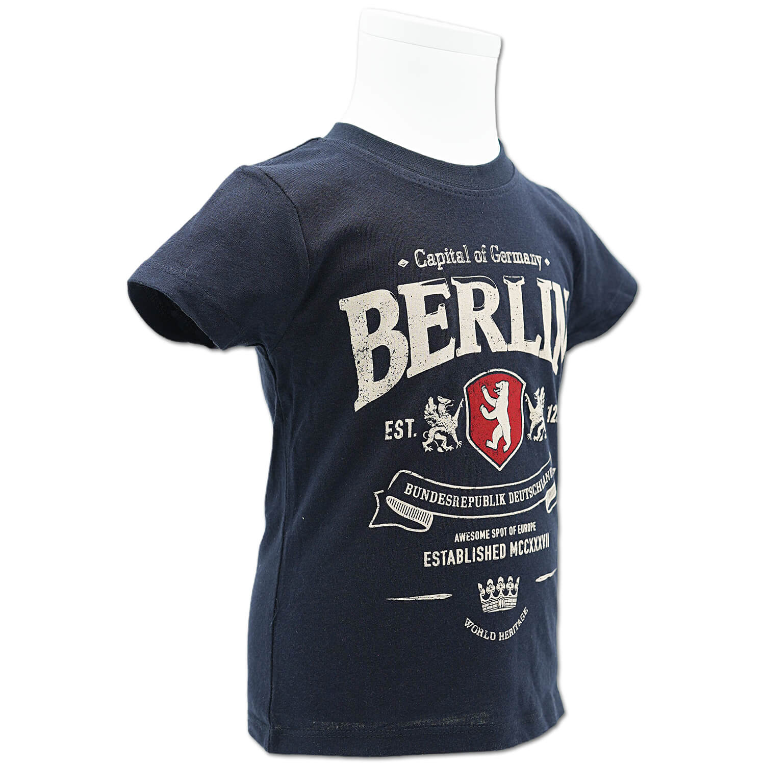 Kinder Shirt Vintage EST Berlin navy