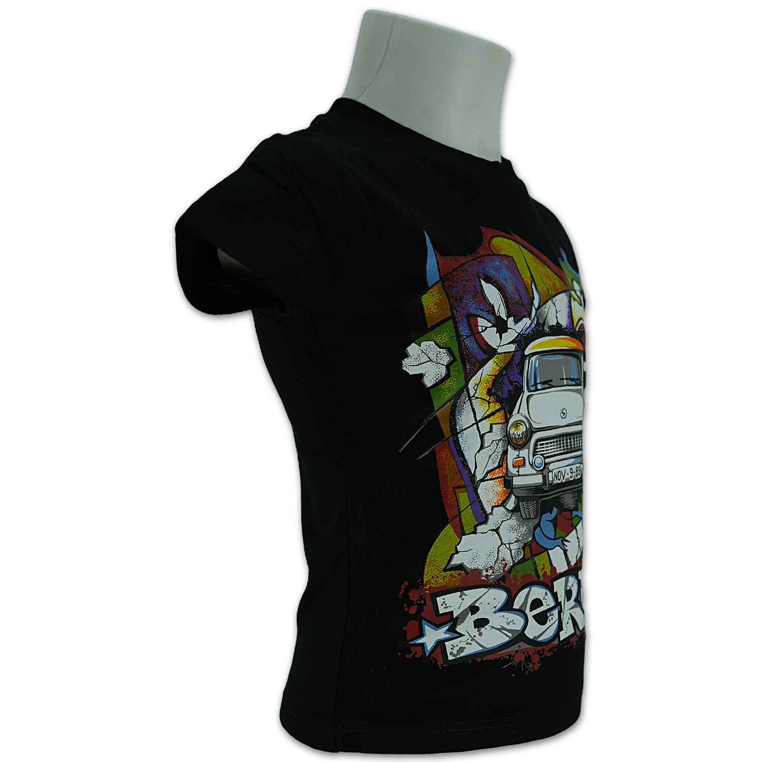 Kinder Shirt Trabi bunt Berlin schwarz