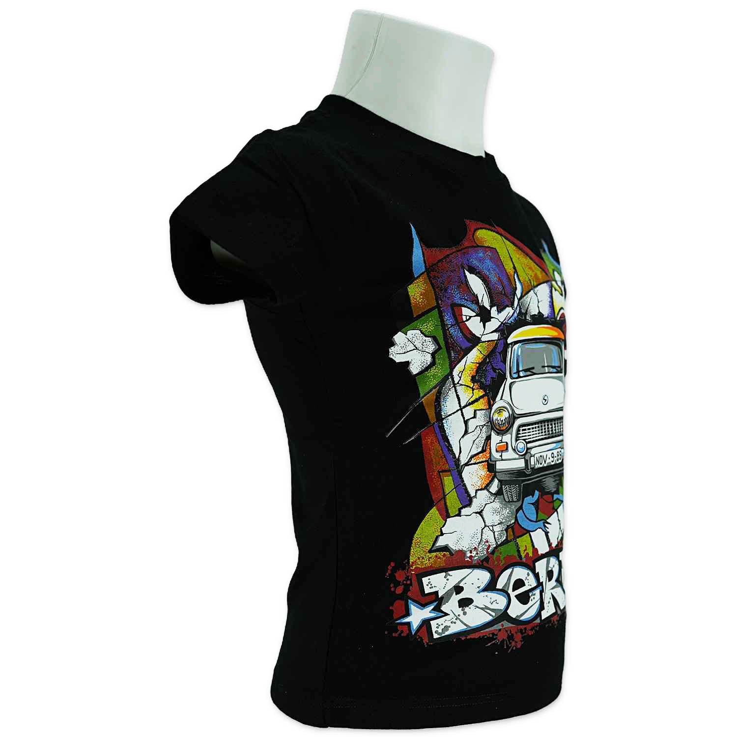Kinder Shirt Trabi bunt Berlin schwarz