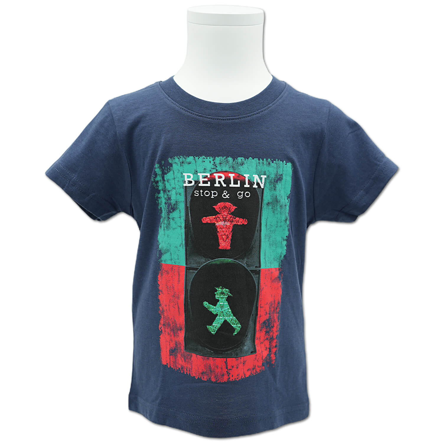 Kinder Shirt Berlin Stop&Go blau