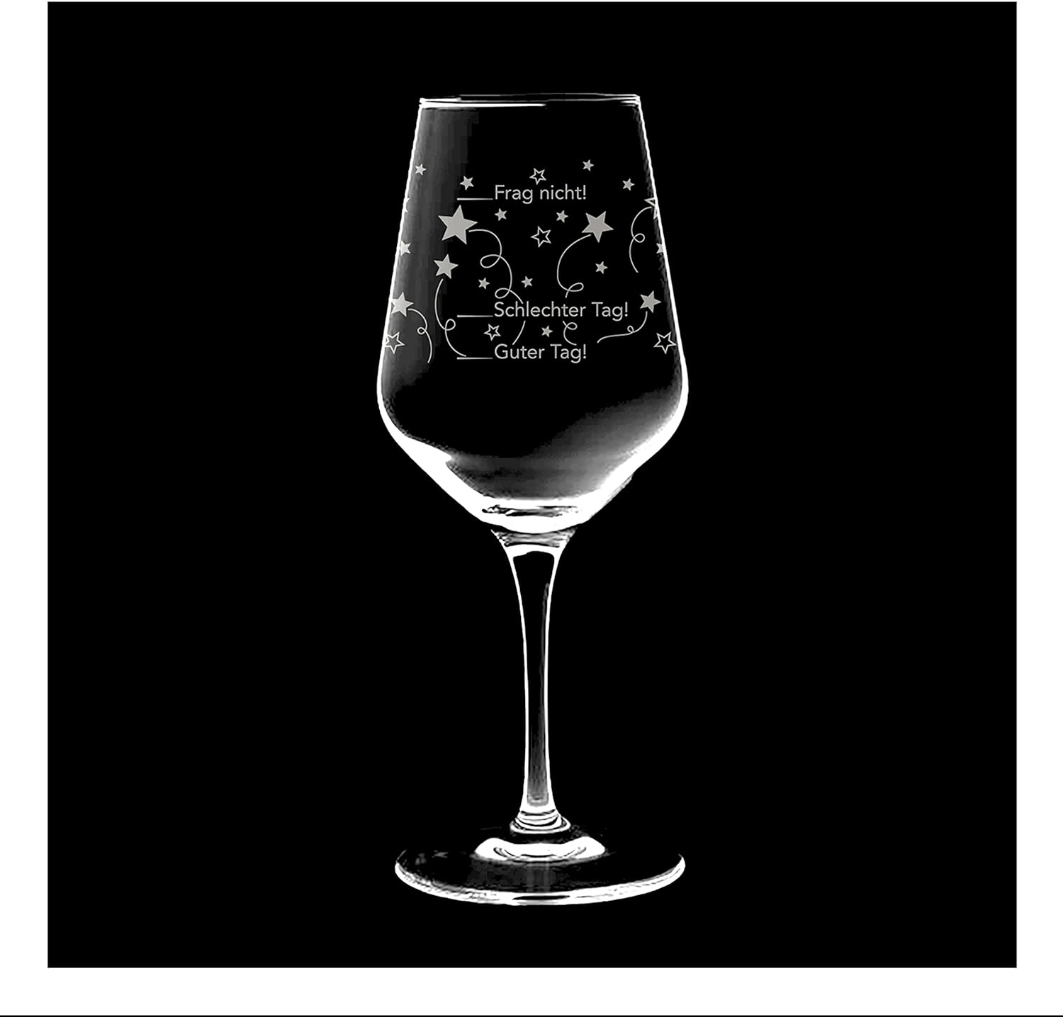 Kristall Weinglas 550ml Guter Tag/Schlechter Tag inklusive Geschenkbox