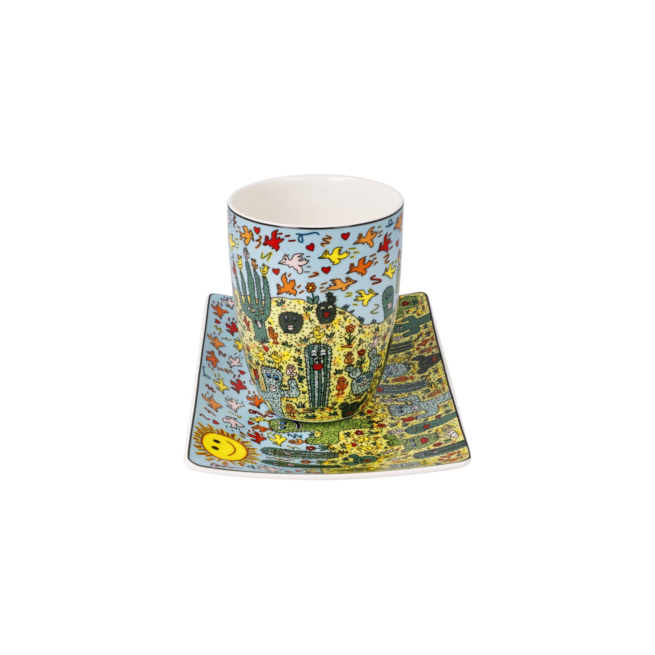 Goebel-Desert-Life-James-Rizzi-Künstlertasse-berlindeluxe-kakteen-sonne-wueste