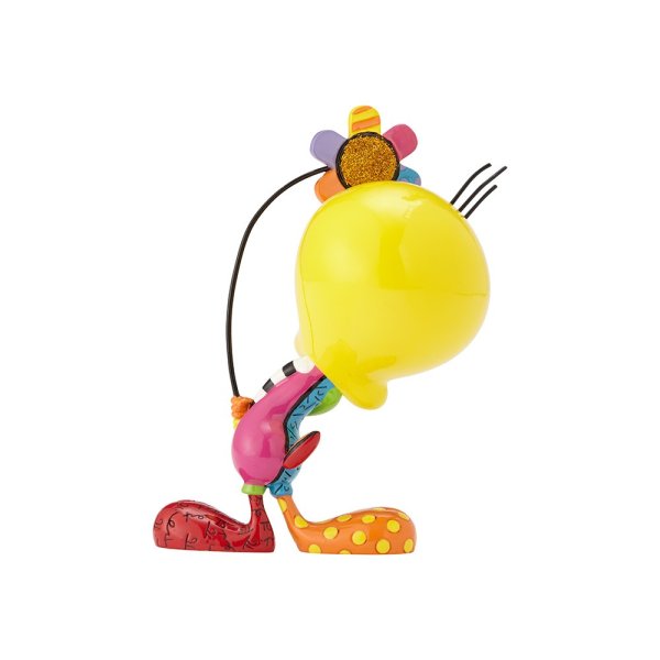 Looney-Tunes-Figur-Tweety-mit-Blume-berlindeluxe-kuecken-blume-hinten