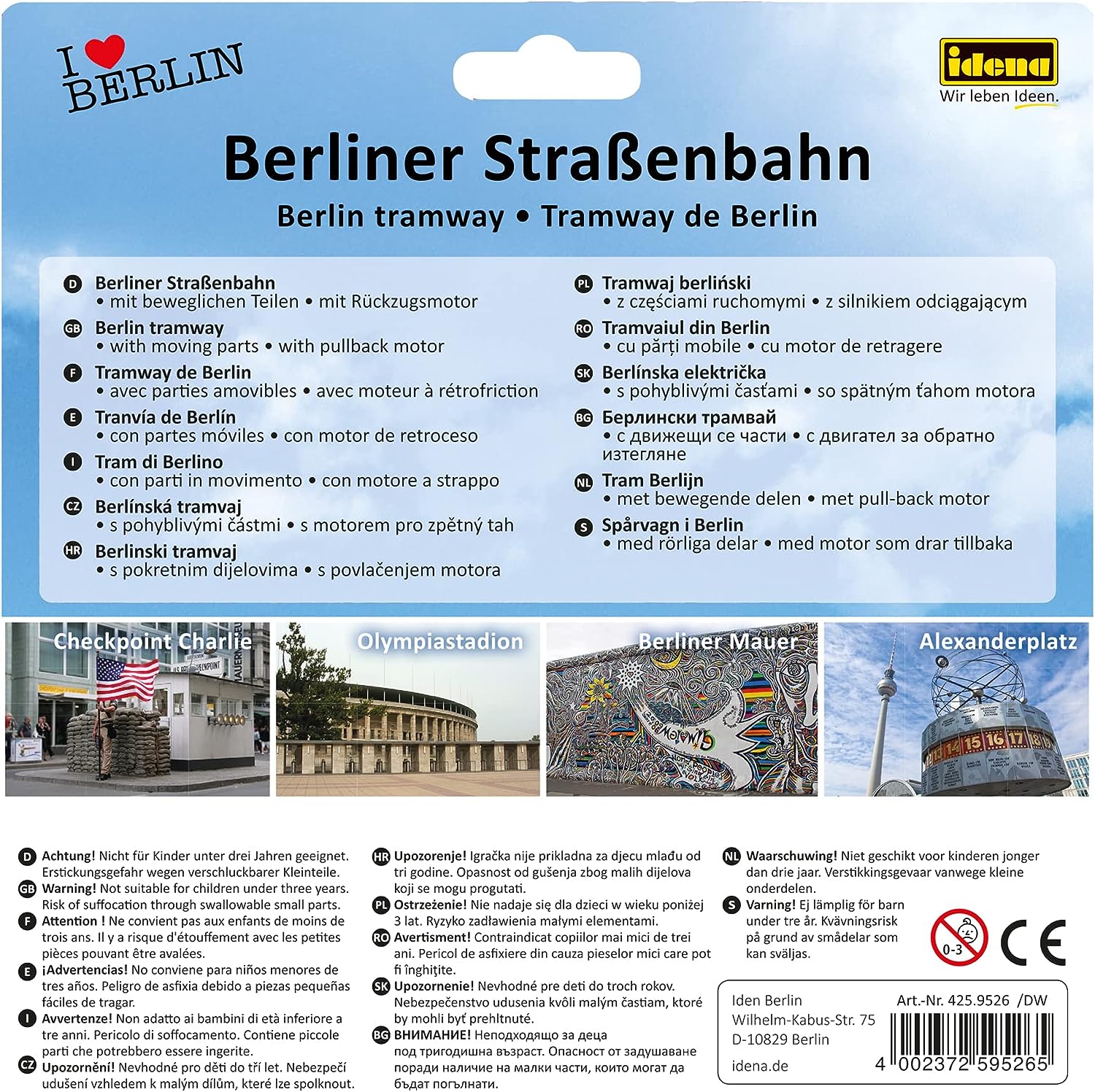 Berliner Straßenbahn Spielzeug Modell