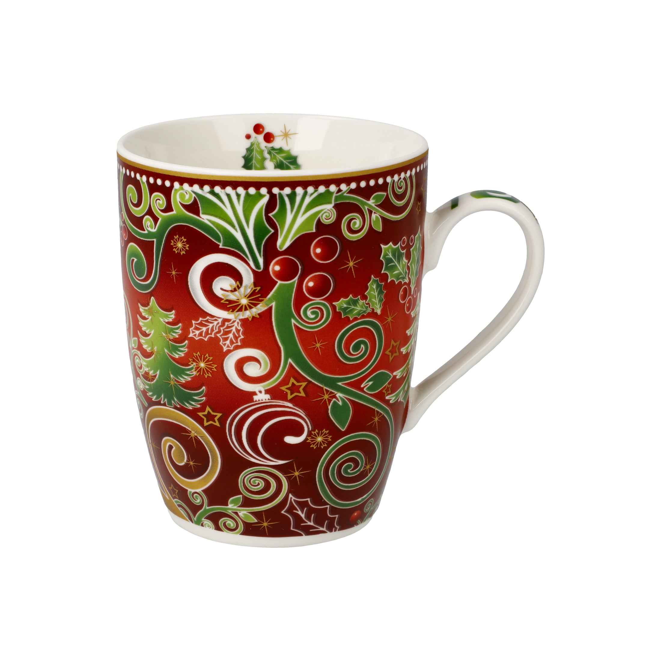 PALAIS ROYAL Festlicher Kaffeebecher rot-grün by Goebel