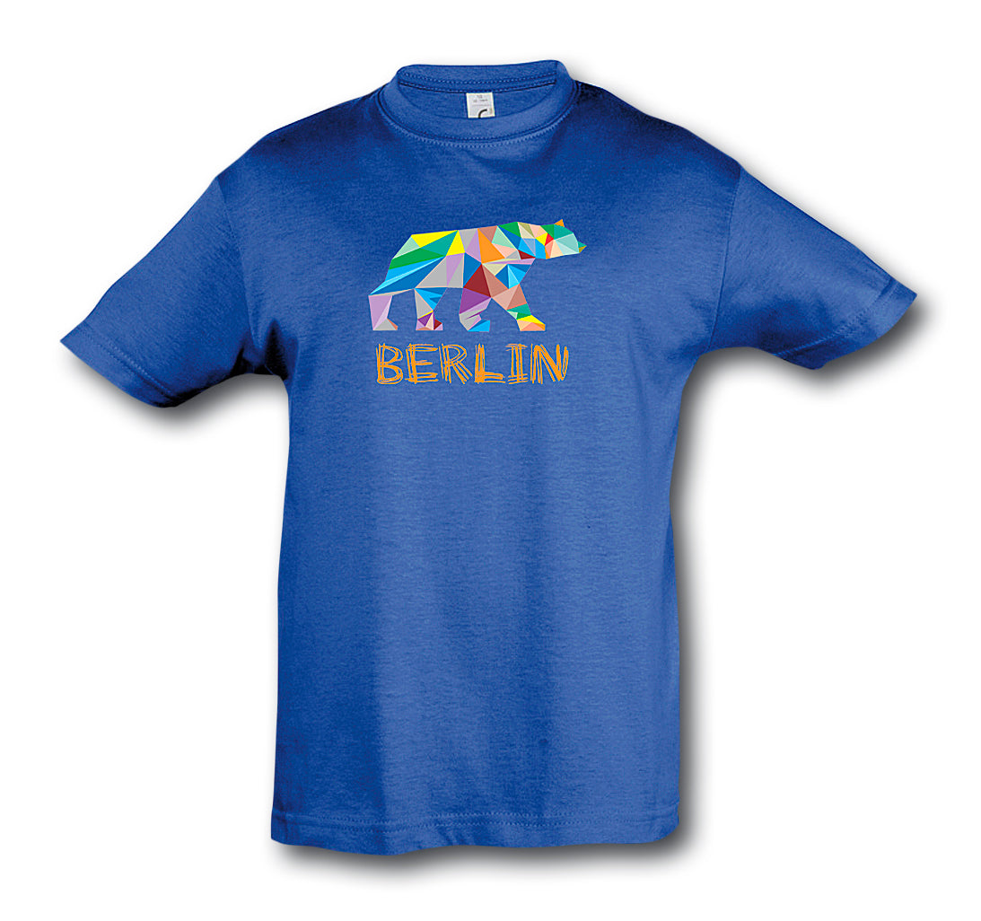 T-Shirt Kinder "Berlin Bärcolor blau"