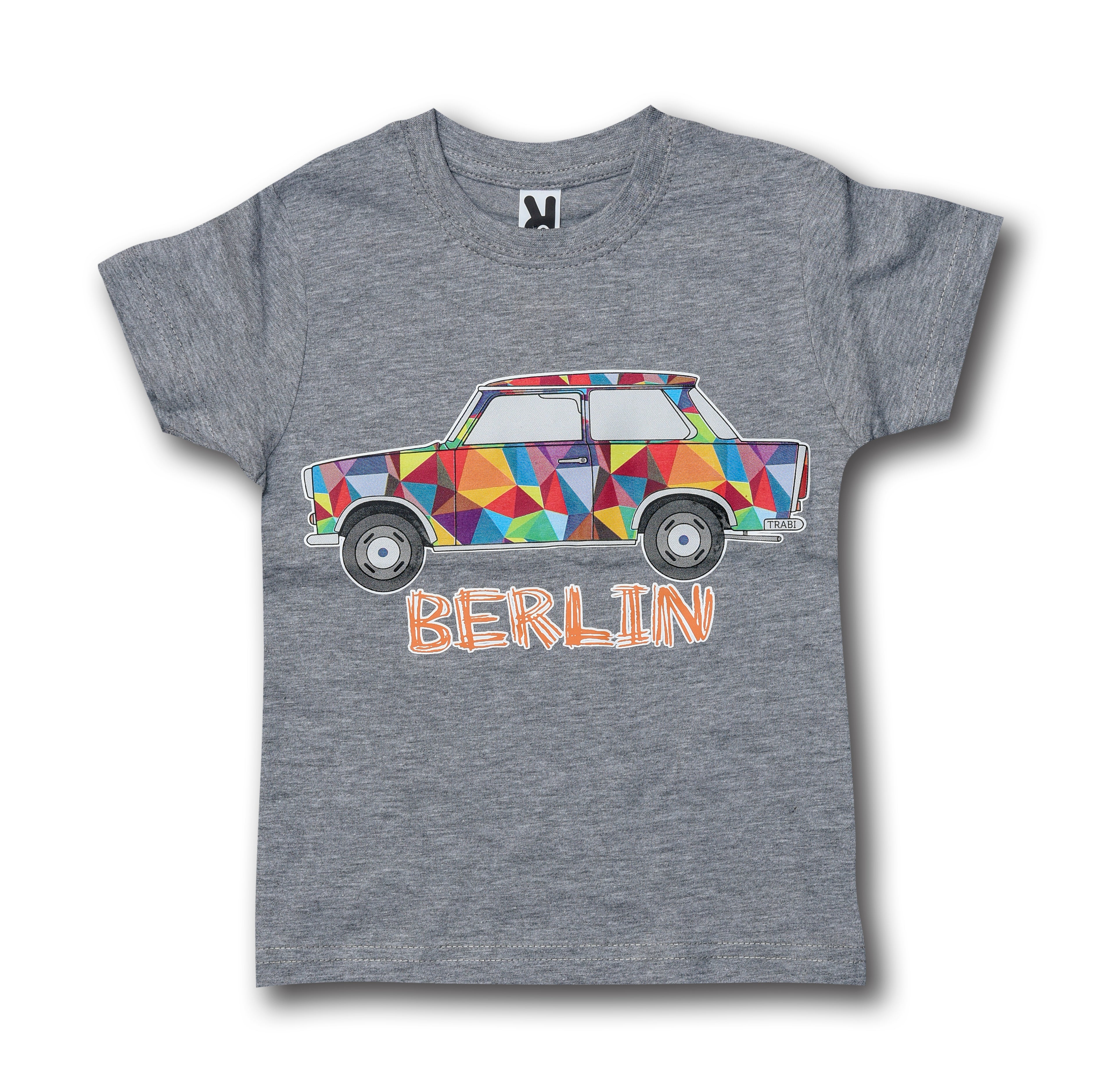 T-Shirt Kinder "Berlin Trabicolor grau"