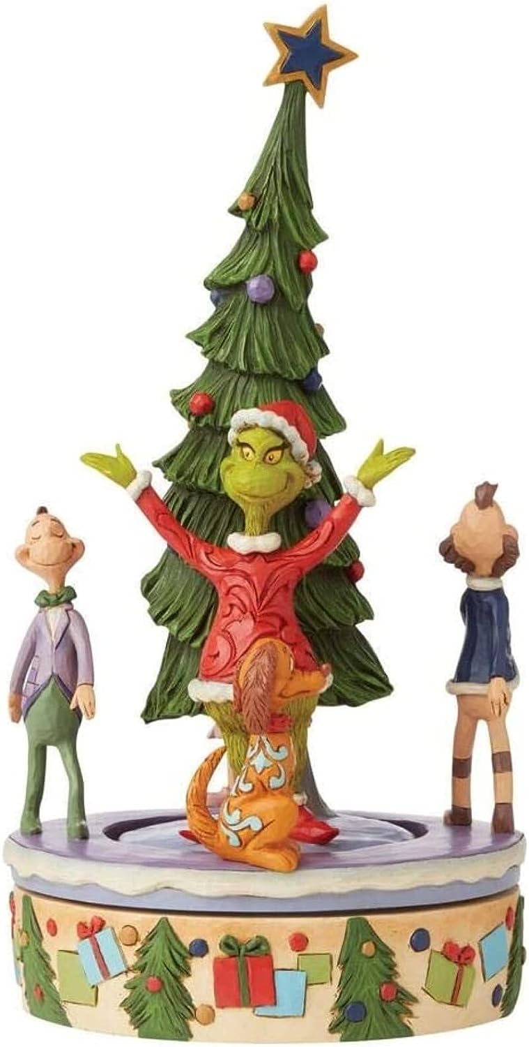 Grinch mit Baum - drehbare Sockel Figur by Jim Shore