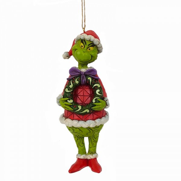 Grinch with Wreath by Jim Shore ornament/pendant