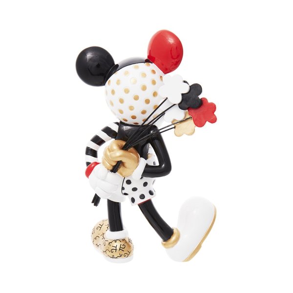 Disney Britto-Mickey-Mouse-Midas-Figur-berlindeluxe-maus-blumen-hinten