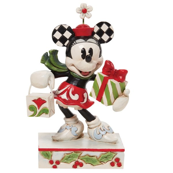 Minnie-Mouse-mit-Geschenken-Figur-Disney-by-Jim-Shore-Berlindeluxe-geschenke-blume
