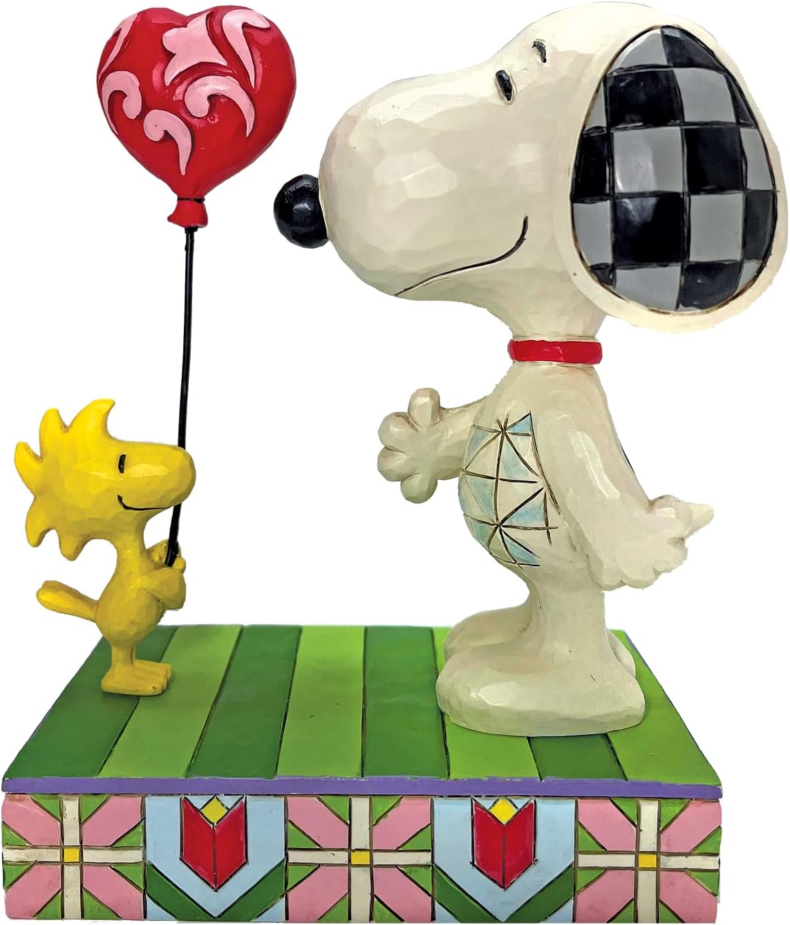 Peanuts-Snoopy-Woodstock-Herz-Jim-Shore-Figur-berlindeluxe-ballon-herz-hund