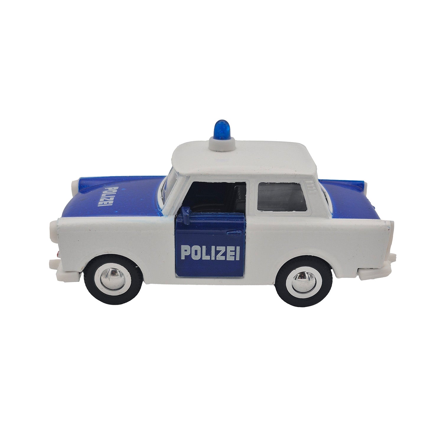 Miniatur Trabi DDR Kult-Auto 12cm im Polizei Outfit in verschiedenen Farben