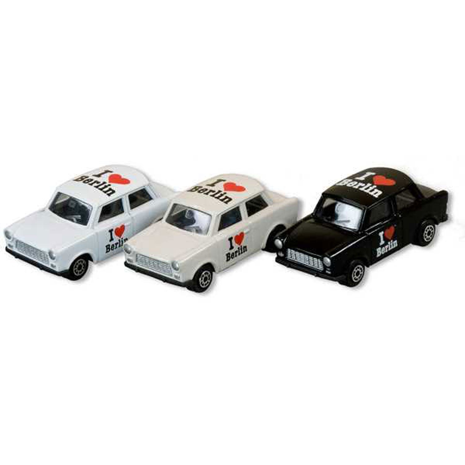 Miniatur Trabi Modell I Love Berlin 7cm in verschiedenen Farben