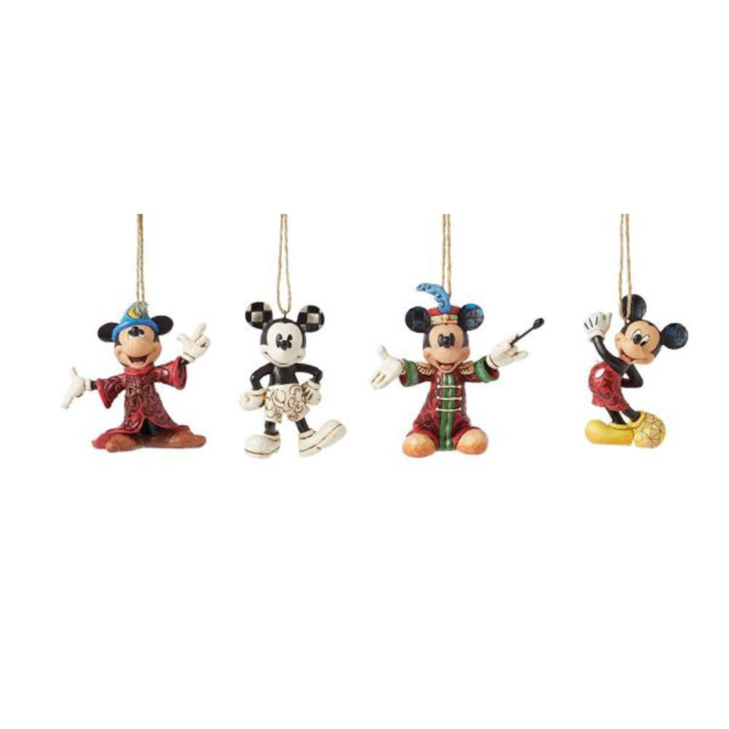 Disney Traditions Mickey Mouse 4er Set Ornament/Weihnachtsbaumanhänger by Jim Shore