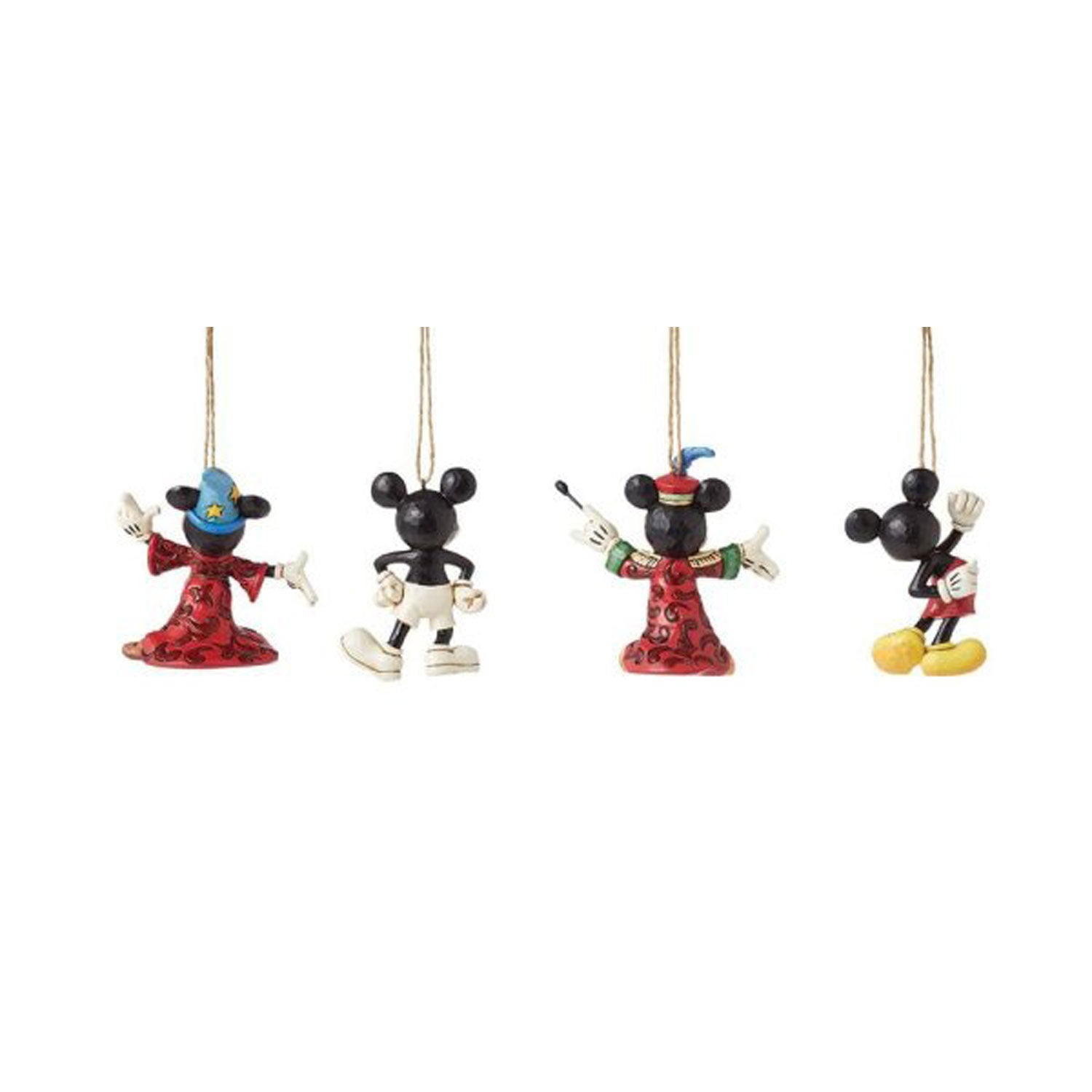 Disney Traditions Mickey Mouse 4er Set Ornament/Weihnachtsbaumanhänger by Jim Shore