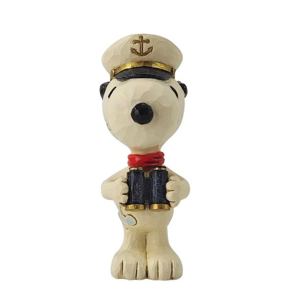 Peanuts-Snoopy-Seemann-Jim-Shore-Figur-berlindeluxe-fernrohr-muetze-roter-halstuch