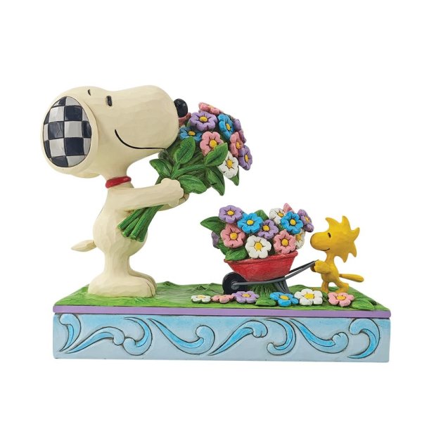 Peanuts Snoopy & Woodstock "Beim Blumen pflücken" - Jim Shore Figur