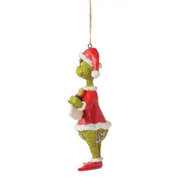 Grinch Figur mit Weihnachtsbanner by Jim Shore Ornament/Anhänger