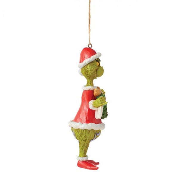 Grinch Figur mit Weihnachtsbanner by Jim Shore Ornament/Anhänger