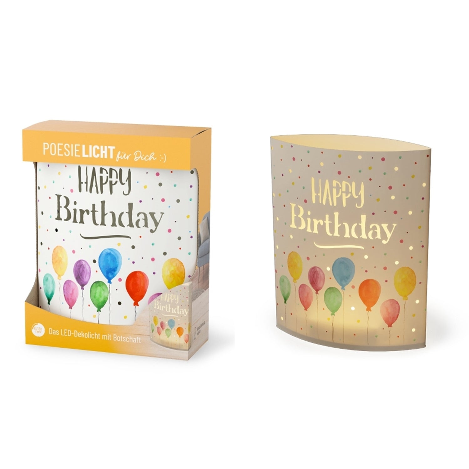 la vida LED Poesie Dekolicht mit Botschaft - HAPPY Birthday