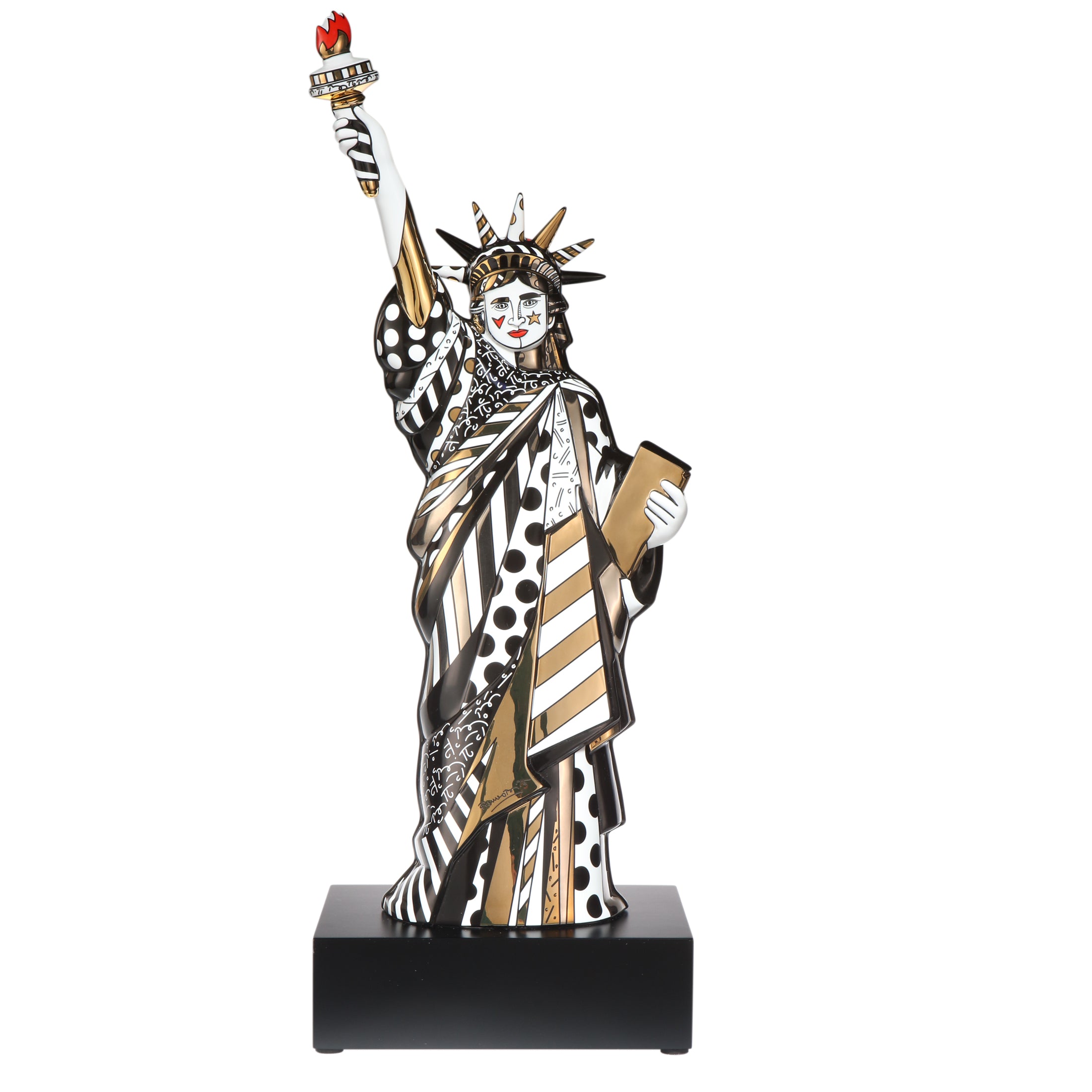 Goebel-by-Britto-Figur-Golden-Liberty-limited-edition-berlindeluxe-freiheitsstatue-liberty-kleid