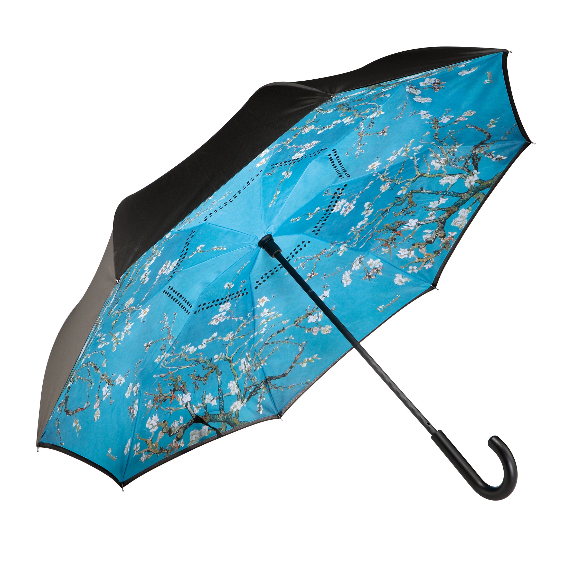 Goebel Upside-Down Schirm - Vincent van Gogh - Mandelbaum blau