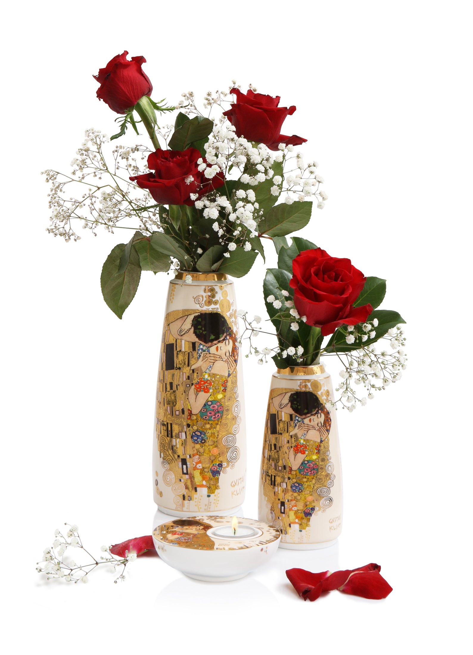 Goebel Artis Orbis Porzellan Vase 18,5cm "Der Kuss" von Gustav Klimt