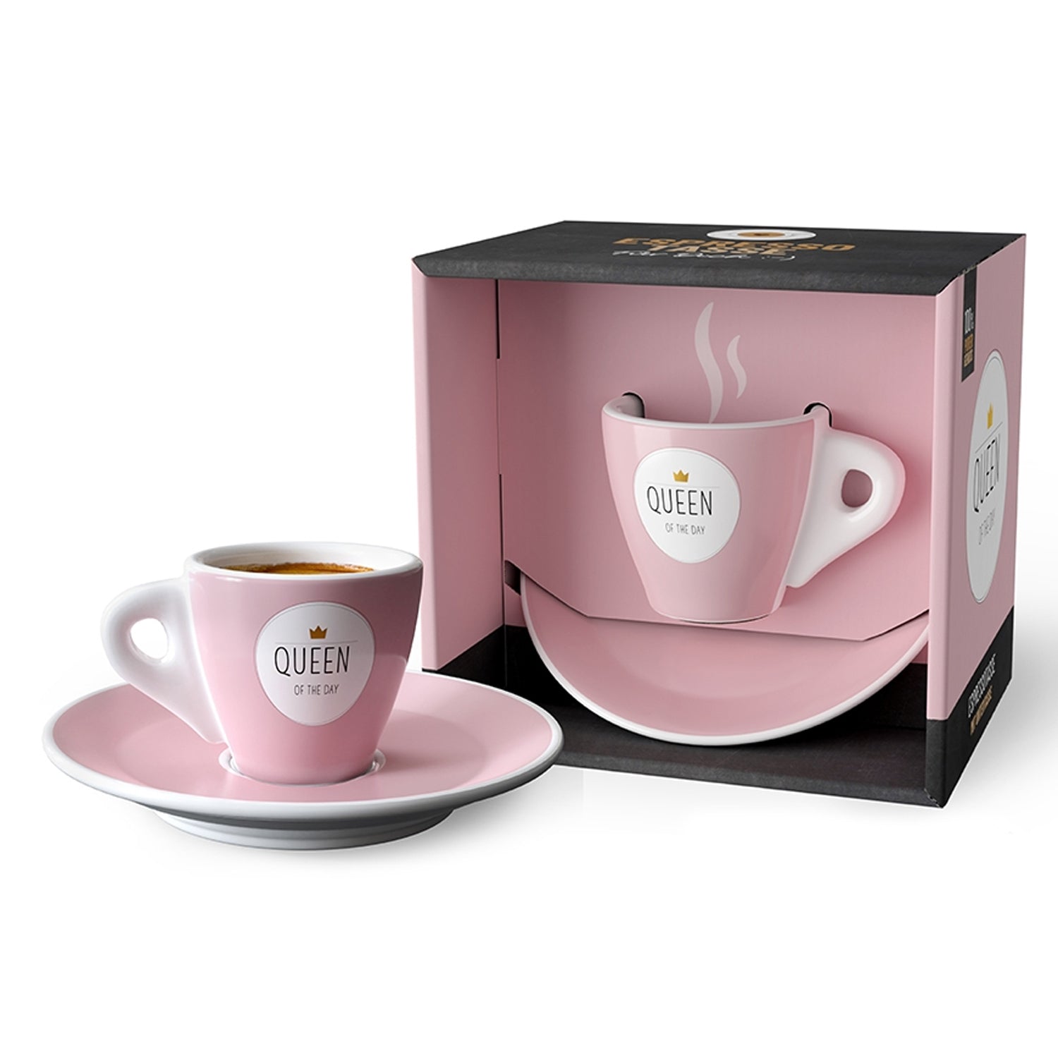 la vida Espresso-Tasse mit Unterteller 50ml verschiedene Motive