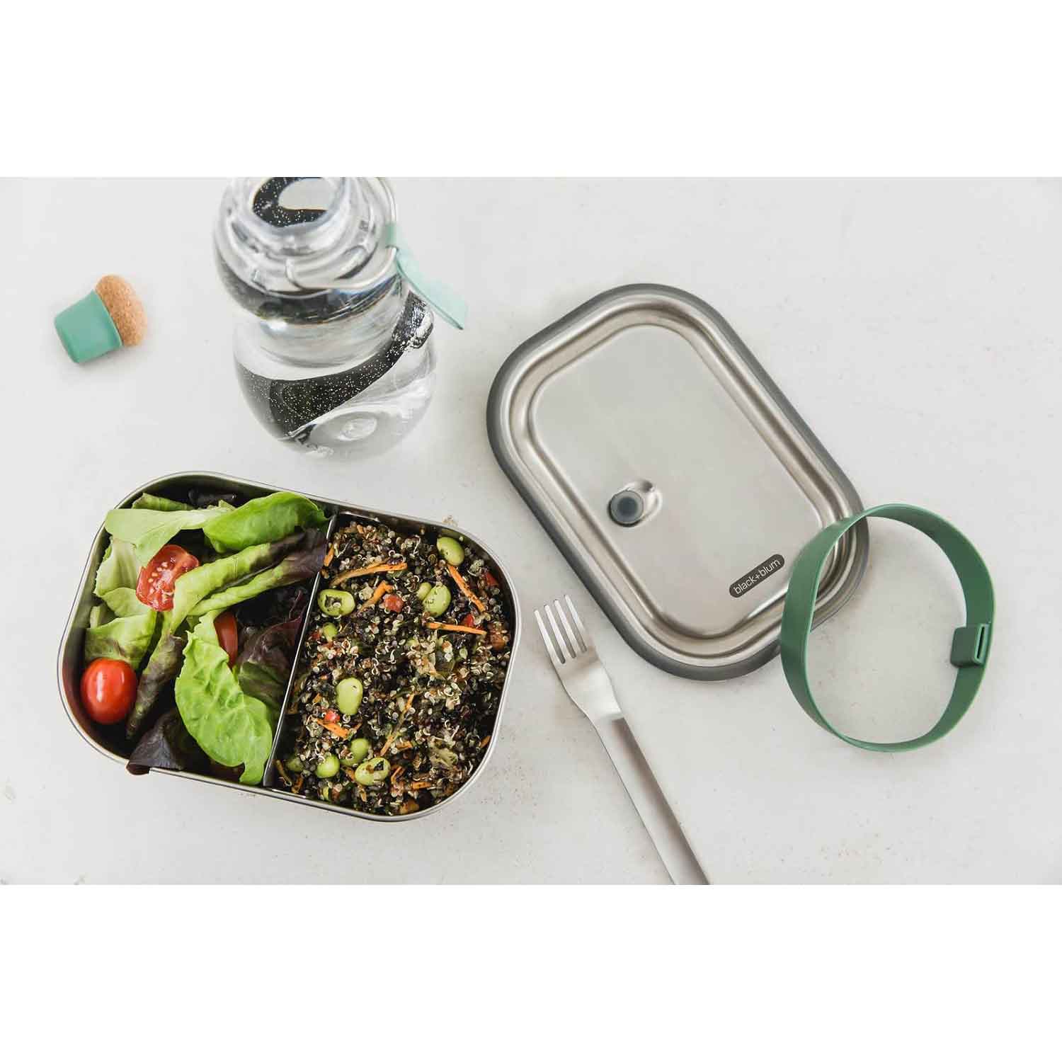 Lunchbox Edelstahl olive von Black + Blum