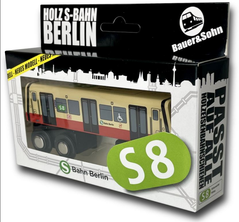 Miniatur Holz S-Bahn Berlin S8 zum Spielen