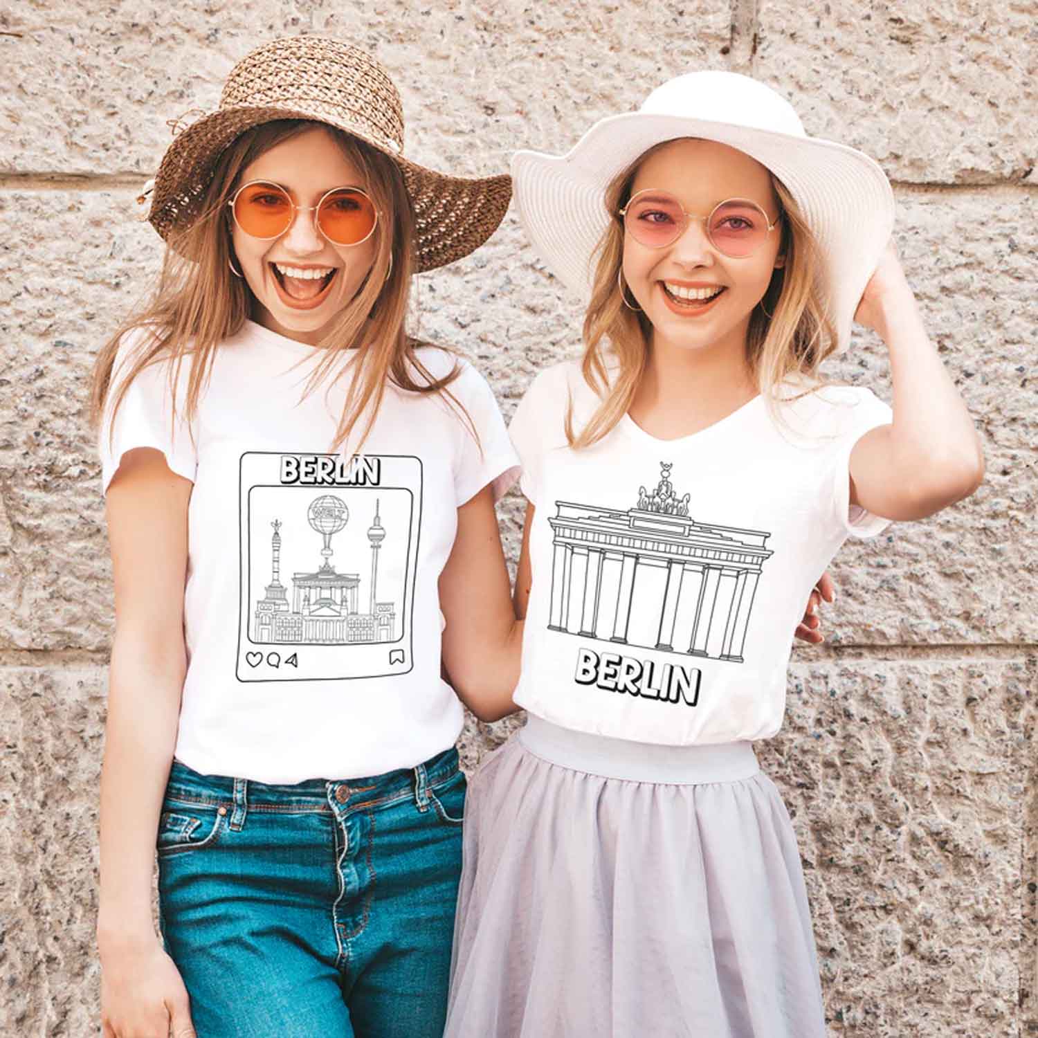Kinder T-Shirt Set zum Bemalen "Die Eulen" inkl. 6 Filzstifte