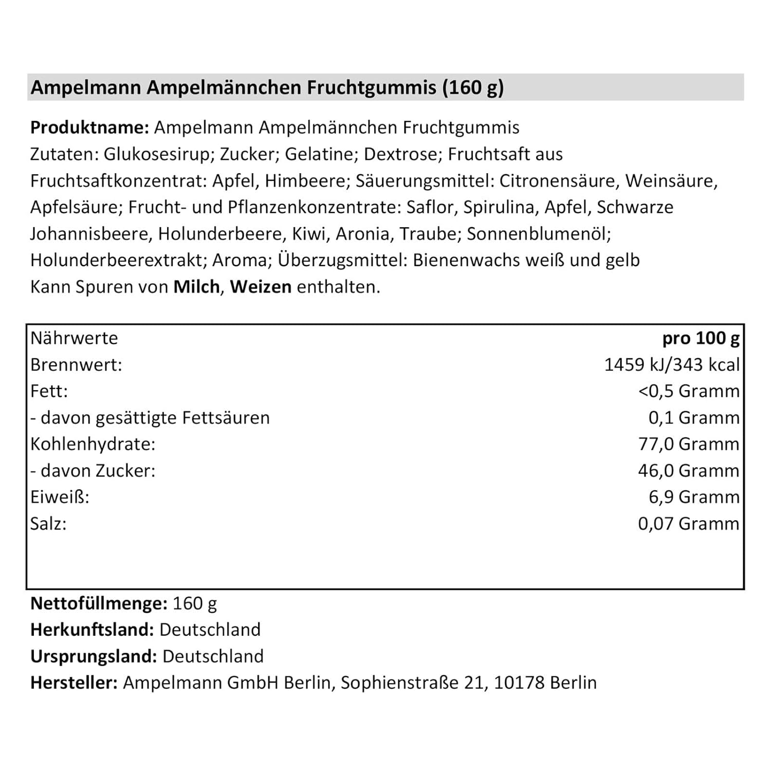 Ampelmann Fruchtgummis Ampelmännchen 2er Pack