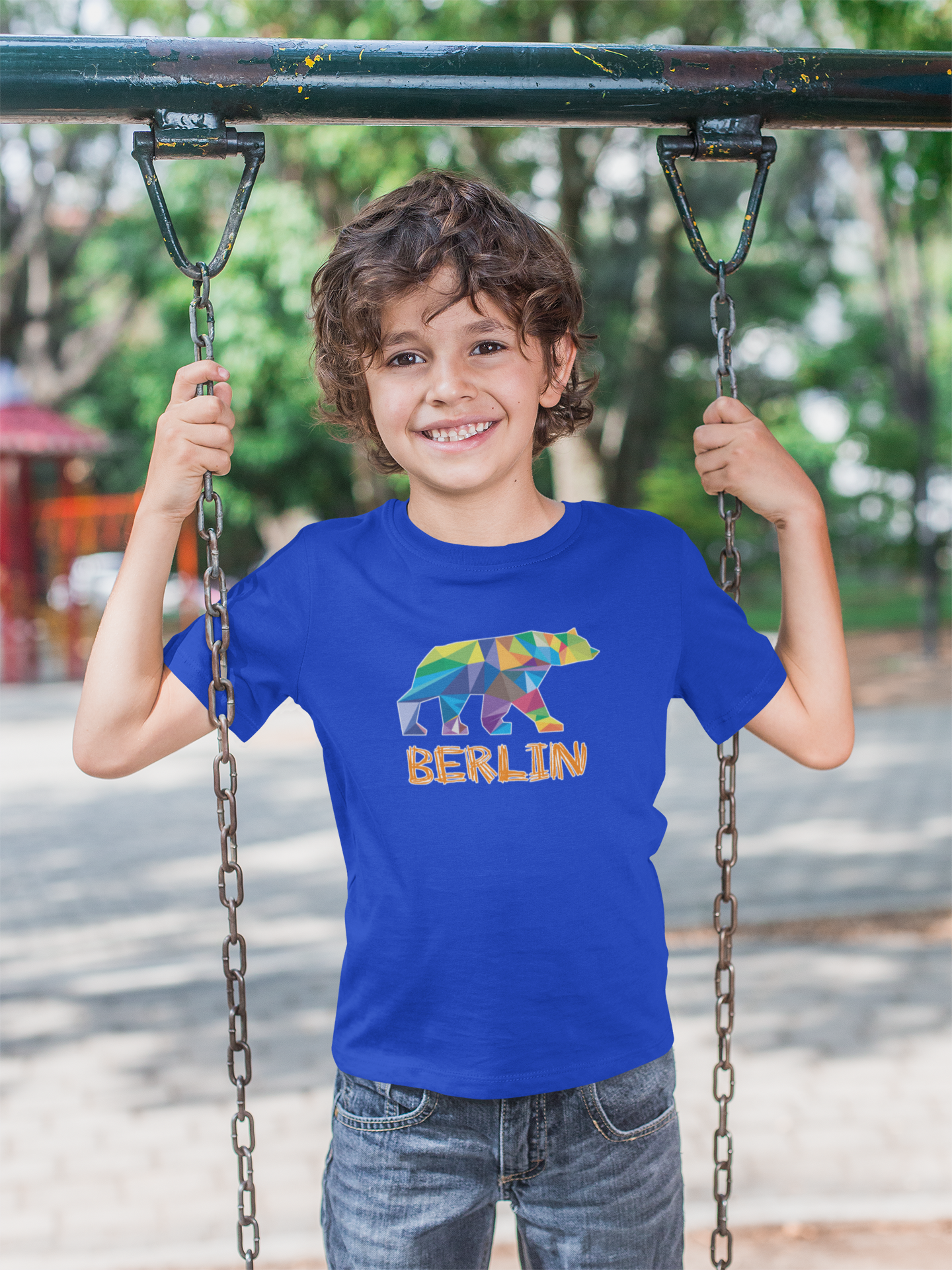 T-Shirt Kids "Berlin Bärcolor blue"