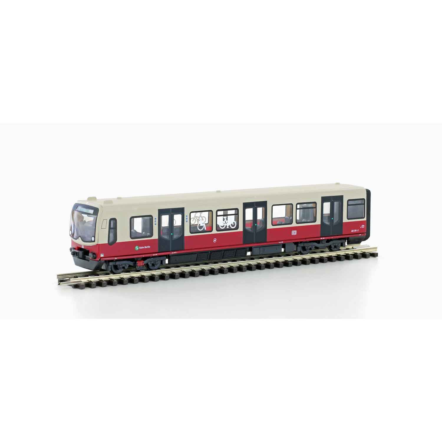 Miniatur S-Bahn Berlin 1:120 BR481 (creme-rot)