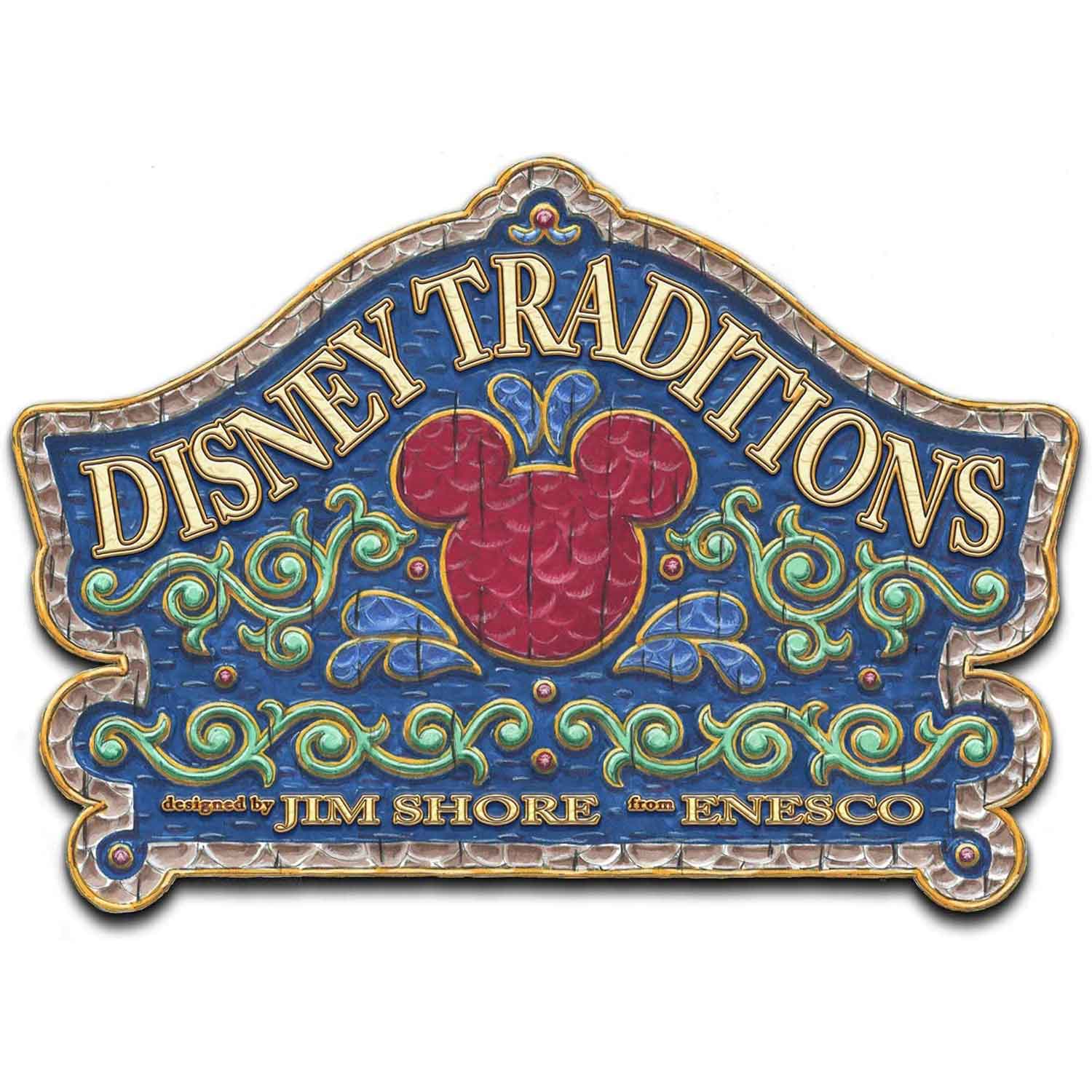 Disney Traditions Minnie Mouse with wreath as pendant