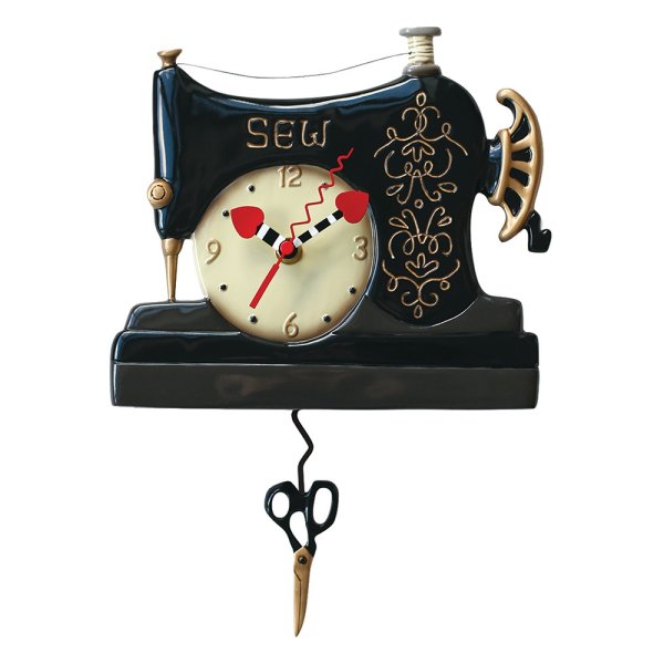 Allen Designs "Nähmaschine" Clock Wand Uhr