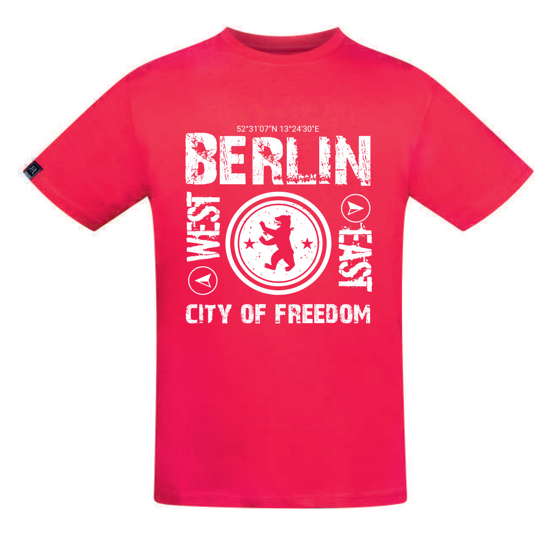 T-Shirt-Berliner-Bär-red-von-Robin-Ruth-berlindeluxe-west-east-cityoffreedom-baer